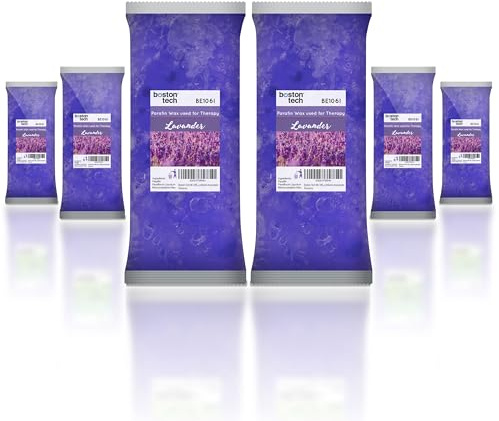 Cire de Paraffine pour Mains et Pieds Boston Tech Rééducation antioxydante + Traitement de l’arthrite + Nourrit + Esthétique | Idéale pour Tout Bain de Paraffine | 6 Blocs de 450 g (Lavande)