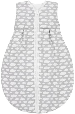 Alvi Kugelschlafsack Molton Sommerschlafsack | Babyschlafsack ärmellos 100% Baumwolle | Unwattierter Außensack | Leichter Baumwoll-Schlafsack