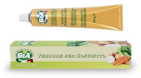 GIA Verdure per Soffritto in Tubetto - 6 x 80g - Cipolla, Carota e Sedano - Per Uso a Crudo o in Cottura - Senza Glutine, Confezione Riciclabile e Anti-Spreco