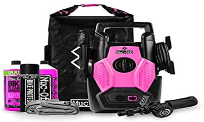 Muc-Off Idropulitrice Portatile per Bici - La Prima Idropulitrice Professionale al Mondo Specifica per Bici - Include Detergente Bici Muc-Off, Protettore Bici e Tanto Altro