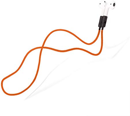 KNOK Halteband Kompatibel mit AirPods 1, AirPods 2, AirPods Pro Apple - AirPods Strap Halter Band AirPods Halterung Magnetisch Band in Orange | Magnetisches Verschlussband gegen Verlieren, passend für AirPods 1-3 und Pro 1-2