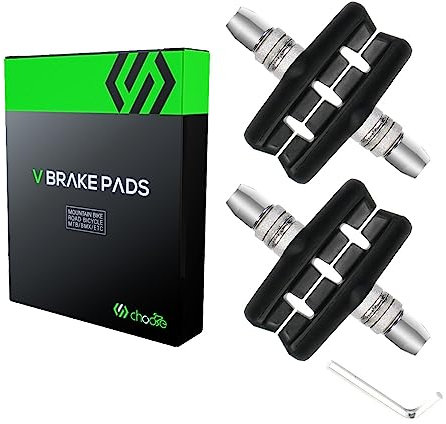 Chooee Bike V-Brake Beläge Fahrrad 55mm Bremsbelagsatz 2 Paar Universal Bremsbacken Schwarz