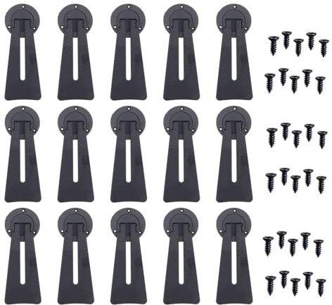 15 cornici portafoto a piedistallo, supporto posteriore per foto, accessori per artigianato, album, dipinti, espositori con viti (nero)