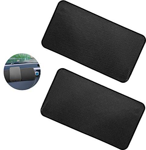 Cobee Auto Anti-Rutsch Matten, 2 Stück, Extra Große Selbstklebende Armaturenbrett Pads, 27,6 x 15,9 cm (Netzstruktur)