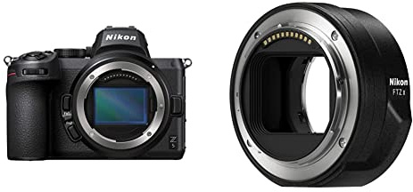 Nikon Z5 + Lexar SD 64 GB, Fotocamera Mirrorless Full Frame, CMOS FX da 24.3 MP, Mirino Quad-VGA EVF, LCD 3.2 Touch, Wi-Fi, Bluetooth, Video 4K [Nital Card: 4 Anni di Garanzia] + FTZ II Adattatore