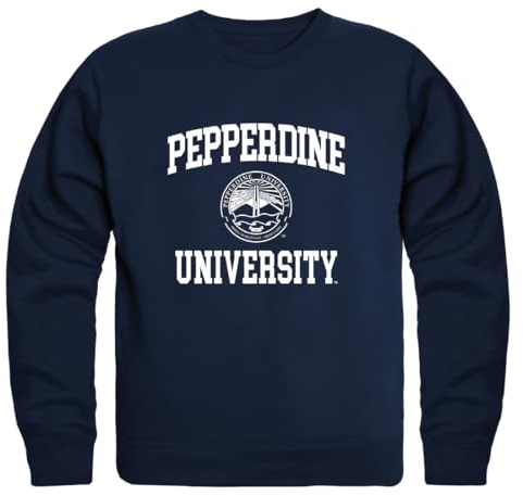 W Republic Pepperdine University Waves Seal Fleece Crewneck Sweatshirts - Navy, Large