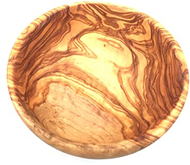 medina mood Cuenco de madera de olivo hecho a mano (16 cm de diámetro)