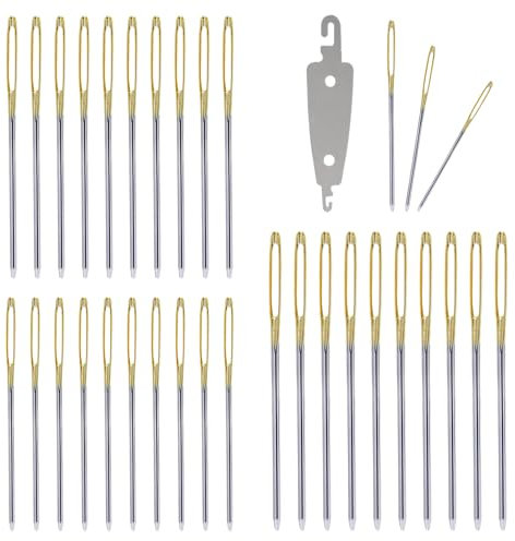 1 Set Mit 22, 24, 26 Stumpfen Kreuzstich-Goldschwanz-Sticknadeln, Sticknadeln, Lochnadel-Stickset, Gobelinnadeln, Dicken Sticknadeln [30 Stück Gemischt]