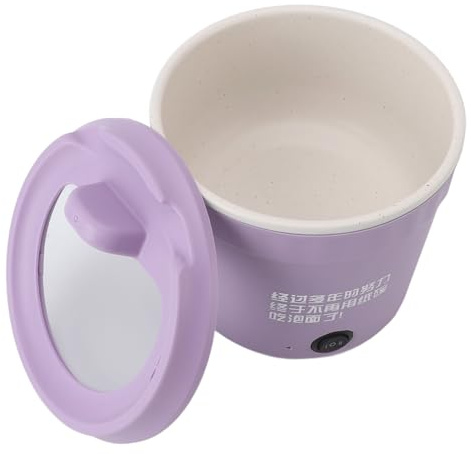 Pentola Elettrica Antiaderente Multifunzionale, 1.2L, Portatile, 450W, ABS e Cristallo Ceramico, per Noodle Pasta Zuppa Uova