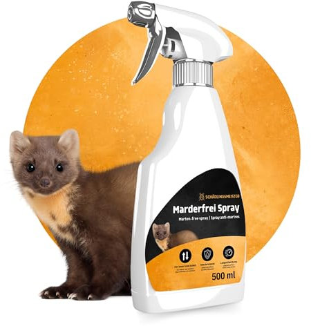 Spray Antimartore - 500ml - PROTEZIONE A LUNGA DURATA – Allontana le martore con eucalipto – Spray per auto – Spray anti-martora – Repellente per martore