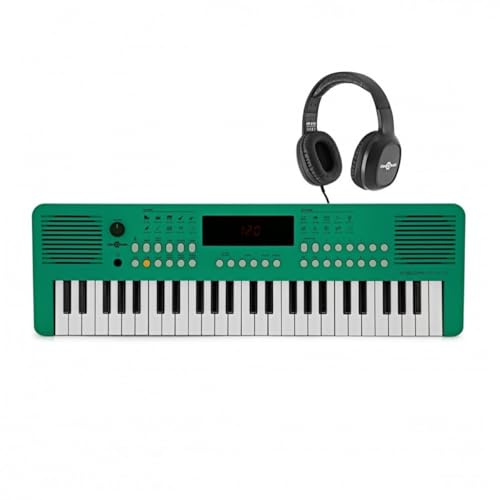 VISIONKEY-2 Tastiera MIDI 49 Tasti per Bambini e Principianti, Verde | Per Principianti e Appassionati di Musica, Cuffie Incluse, 49 Mini Tasti, 300 Suoni e Ritmi, MIDI USB, Pile o USB