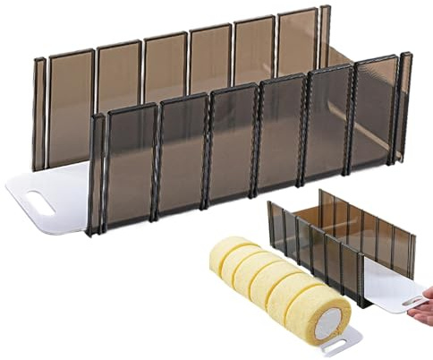 Cake Roll Cutter, Division Mold Cutter, Pastry Cutter Tool, Food-Grade Slicer Guide, Cake Cutter Pad Professional Baking Tool Unique Cake Cutter Thickness Guide Cutter Dessert Shop Cutter Cake Slicer