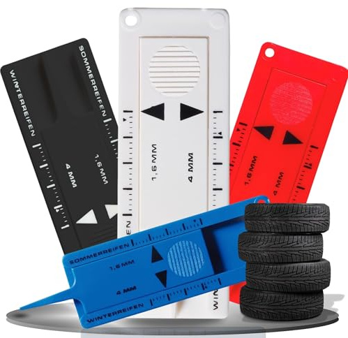Reifen Profiltiefenmesser 0-20mm Messbereich für Winter- & Sommerreifen | KFZ Zubehör, TÜV, langlebig, praktisch, vielseitig, Alltagshelfer, Geschenkidee