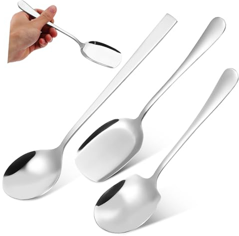 IMIKEYA Lot De 6 Grandes Cuillères De Service En Acier Inoxydable Pour Restaurant Ustensiles De Service Pour Buffet