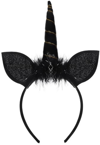 PAMINGONO Einhorn-haarreif Aus Edelstahl Für Party Schwarzer Kopfschmuck Mit Exquisiter Verarbeitung Für Cosplay Und Kinderfeste