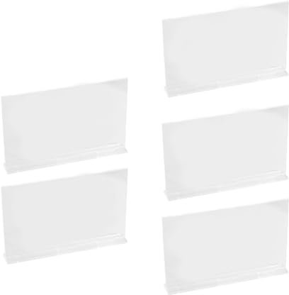 HDOYTXXM 5PCS Tischkartenhalter Tischschild Nummer Vitrine Acrylrahmen Moderner Esstisch Mittelstücke Bildständer