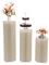 Donened - 3 vasi di cartone da matrimonio, a forma di colonna, pieghevole, con piastre in PVC, espositore cilindrico, 60 cm, 80 cm, altezza 100 cm, vasi di cartone per matrimoni, feste, giardini