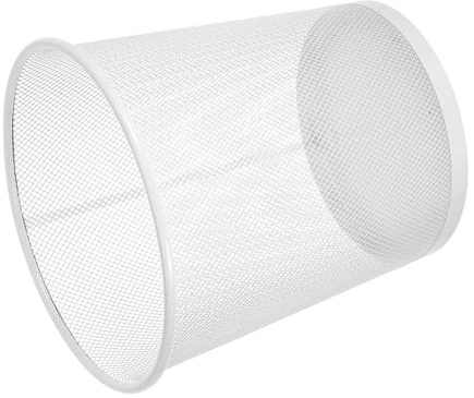 Amosfun Poubelle Élégante à Mailles Fines Ronde 12l en Fer Forgé, Corbeille Métallique Compacte Multifonction pour Bureau et Maison, Poubelle Domestique Pratique et Design