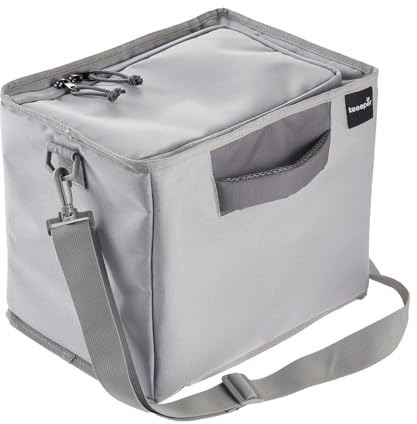 keeeper neo Faltbare Isoliertasche, 19 l, Gr. L, Mit Schultergurt, Passend für Klappbox ben, 8 kg Tragkraft, 5 h kühlend/wärmend, Aus recycelten PET-Flaschen, 31,5 x 23 x 26,4 cm, Graphite