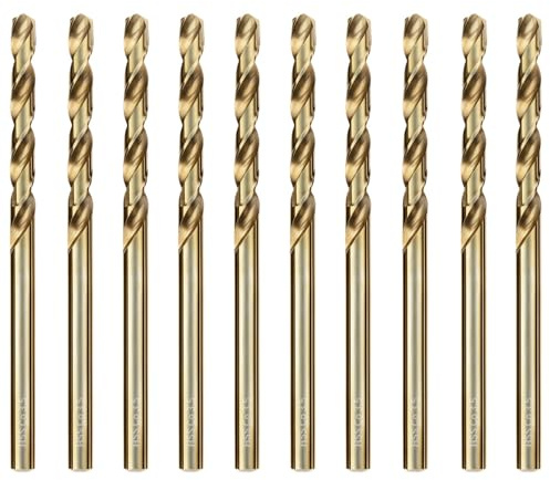 luwiscook M35 HSS Cobalt Bohrer Set 3.5mm 10-tlg. HSS Metallbohrer Professional Geschliffen Kobalt Spiralbohrer fur Edelstahl, Metall, Harte Stähle, Aluminium, Hölzern und Hartplastik