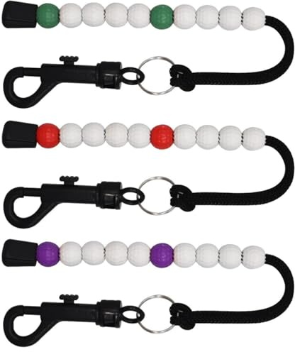 ChaoShaner 3Pcs Practical Golf Bead Counter,Golf Stroke Counter Bead Clips