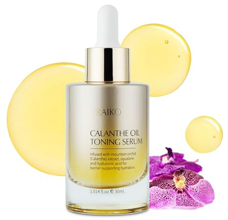 VRAIKO Gua Sha Face Oil Serum | 1x High-Altitude Calanthe Orchid Product | Detox, Plump, Antioxidant, Soothing | Alpine Botanic, Cruelty Free, Natural, 1 fl oz (30ml) (Clanthe Orchid)