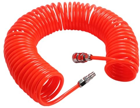 Operitacx Manguera De Compresor De Aire Pu Con Conector Rápido, Tubo De Línea Aérea Resistente a Alta Presión, Flexible y Expandible Para Herramientas Neumáticas, 6 Metros, Multiusos