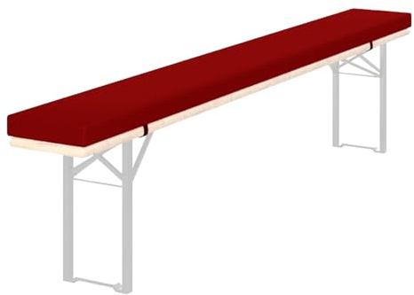 Generico Cuscini per Panchina da Birra, Antiscivolo, Tessuto di Poliestere, Cuscino Imbottiti per Panchine da Birra con Cerniera per Giardino, Tenda Feste All'Aperto,E 20,200x30x3cm