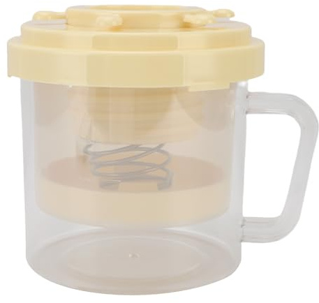 Griechischer Joghurtfilter mit feinem Sieb, effiziente Filtration, Mehrzweck-Joghurtfilter aus Edelstahl & Silikon, leicht & einfach zu reinigen (Cremegelb)