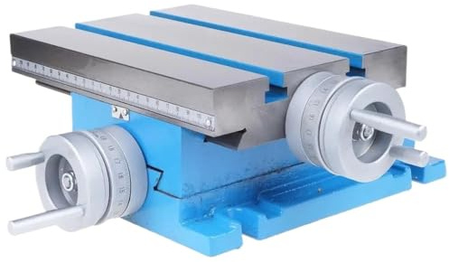 Drehmaschine 225 x 175 mm Bohr- und Fräsmaschinen-Kreuzschlitten-Arbeitstisch XY mit Lineal, XY-Verfahrweg 105 x 90 mm