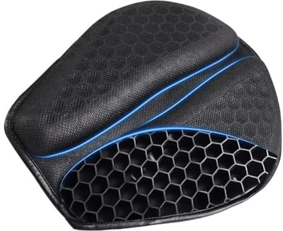 Hopfällbar motorcykelgel-sitsdyna med 3D-honungskakastruktur(Pilots seat)