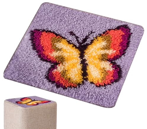 Genérico Kits de alfombras con ganchos para niños - Kits de enganche para alfombras de 11,81x 11,81 pulgadas - Kit para hacer, kit de de aguja, kit de de ganchillo para alfombra DIY, de fabricaci