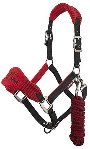 LeMieux Vogue Fleece Headcollar & Rope Chilli Halfter, Volle Größe