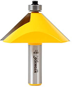 Yonico Fasenfräser-Bit, 13917, 45° - 6 mm (1 Zoll) Länge, 13 mm (1/2 Zoll) Schaft