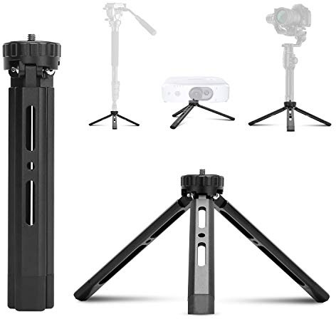 EaxanPic Aluminum Mini Tripod,Desktop Tabletop Stand Tripod for Zhiyun Smooth Q/4, Crane Plus/2, Osmo Mobile, Ronin-S, Vimble 2,Gimbal Handle Grip Stabilizer