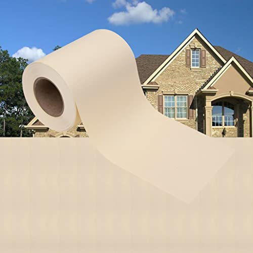 Zaunfolie Sichtschutzstreifen PVC Doppelstabmattenzaun Blickdicht Wetterfest Windschutz Sichtschutz Zaun für Garten Balkon inkl.20 Befestigungsclips, 35x0,19 m Creme