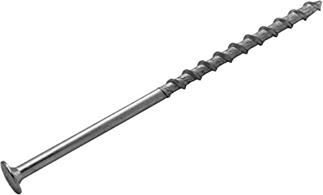 BRESKO Porenbetonschrauben Betonschrauben Gasbetonschrauben verzinkt Schrauben Spezialschrauben Porenbeton-Schraube 50 Stück (8x140 mm, Tellerkopf)