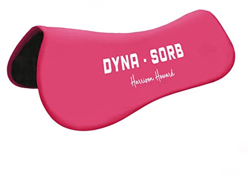 Harrison Howard Dyna-Sorb Sattelunterlage für Pferde, stoßdämpfend, Fuchsienrosa (mit weißem Aufdruck)