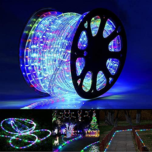 200ft LED Rope Lights Outdoor, 1440 LED Flexible Tube Lights with 8 Modes, Waterproof LED Rope Lighting for Outside, Garden, Patio, Bedroom, Party, Pool, Fences, Indoor Outdoor Decoration (Multicolor)