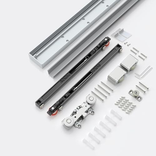 Nuk3y Concealed Sliding Barn Door Hardware with Soft Close (38 Track)