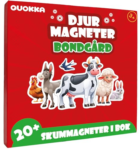 Quokka Magnetic Puzzles for 2 3 Year Olds - Travel Toys for Toddlers on Plane Car Ride - 20 Pcs Farm Toy Game with Extra-Long Play Book - Fun Travel Game for Kids - Gift for Boys and Girls Ages 3 4 5