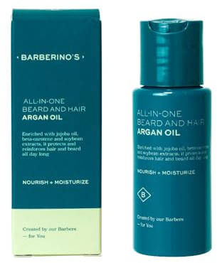 Barberino's Olio di Argan per Barba e Capelli - Idratante e Nutriente per Barba e Capelli - 50ml