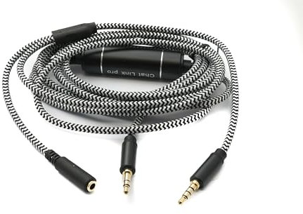 System-S Chat Link Câble jack auxiliaire tressé 2,5 m pour PS5 PS4 Xbox One et Elgato HD60 S S+ X Pro