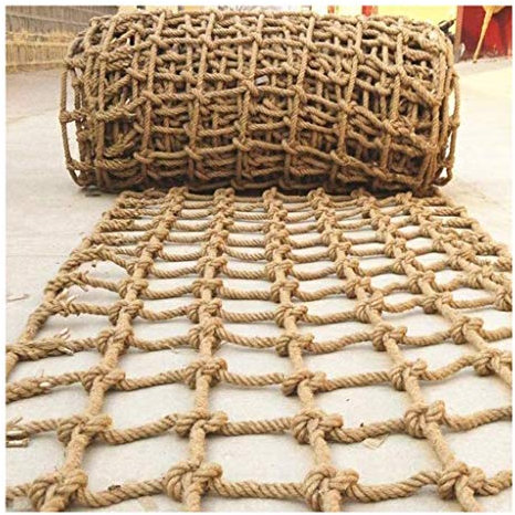 Jute-Hanf-Netz, Seilnetz für Spielplatz, Kfz-Frachtnetze, Hanfseilnetz, Hanfnetz, Leiter, Erwachsene, Fitness, Jutenetz, Hintergrundwand, dekoratives Netz, Hanfseil, Kletternetz(1x4m(3.28X13.12ft))