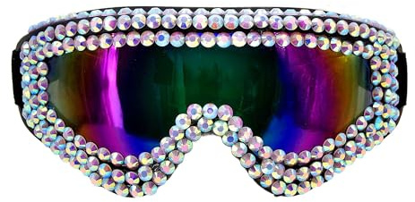 W WIDMANN MILANO Party Fashion - Skibrille/Snowboard Brille, Accessoire für 80er Jahre Faschingskostüme, Apres Ski Mottoparty