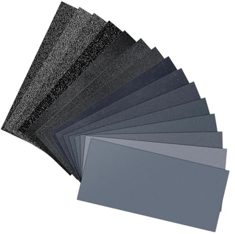 60 Sheet Sandpaper Kit 80 To 3000 Grit Wet and Dry Sandpaper 23 * 9.3cm Sanding Paper Fine Sandpaper for Cars Polishing Metals Walls Wood Furniture Sanding