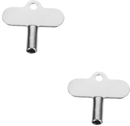 SHINEOFI 2pcs Chrome Radiator Bleeding Valve Key Long Radiator Bleeding Key Metal Water Utility
