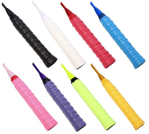 8-Stück Badminton Griffband,110CM Griffband Badmintonschläger Selbstklebend Badminton Tennisschläger Griffband Squashschläger Tischtennis Hockeyschläger Griffbänder Mehrfarbig Accessories Griffbänder