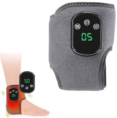 Massaggiatore Elettrico Piedi 3 Livelli Di Vibrazione & 5 Livelli Di Riscaldamento, Termo Massaggiatore Piedi, Massaggiatore Elettrico Portatile Massaggio Piedi per Ufficio Casa (1 paio)