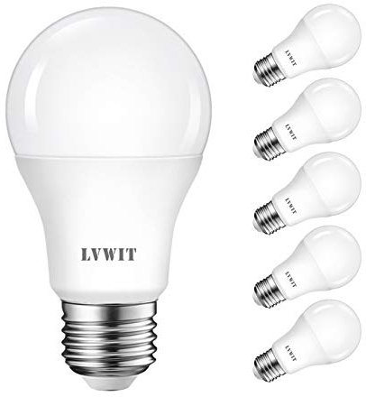 LVWIT LED E27 Birne, 75W Kaltweiß 6500K, ultrahell 1055 lm, matte LED Lampe (6er Pack)